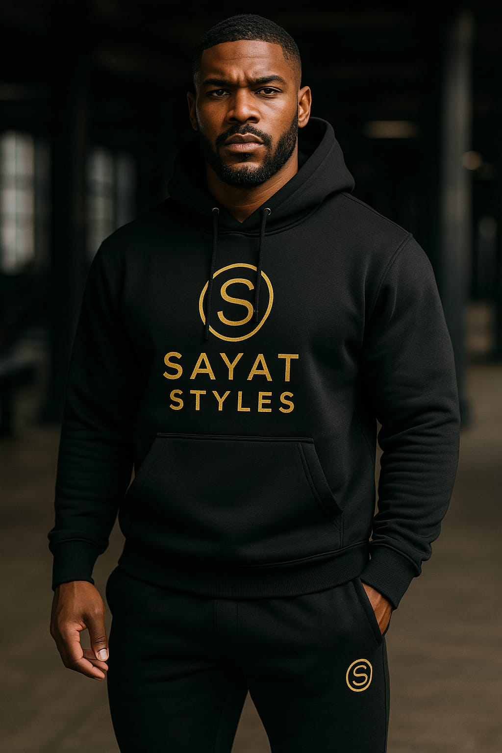 Black &Gold signature Hoodie