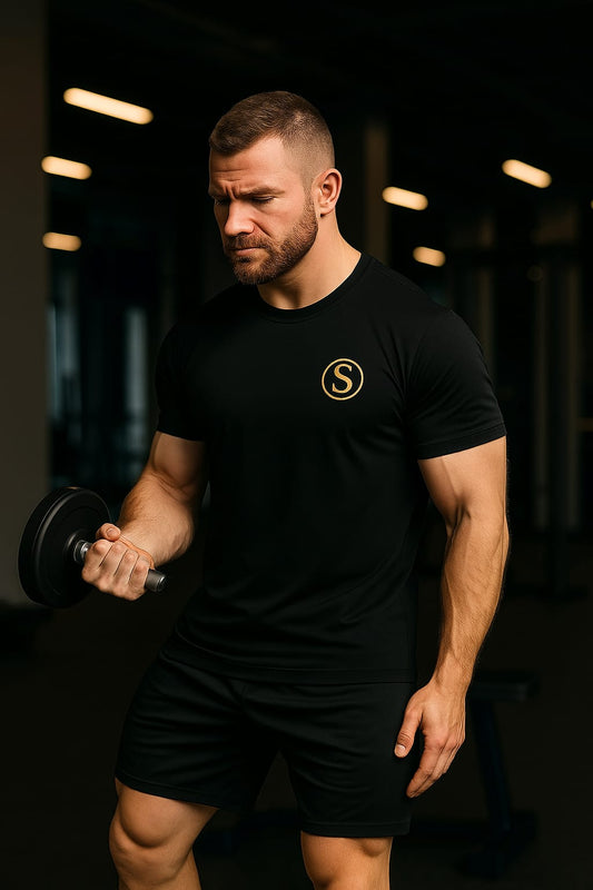 Men's Black &Gold performance T-Shirt